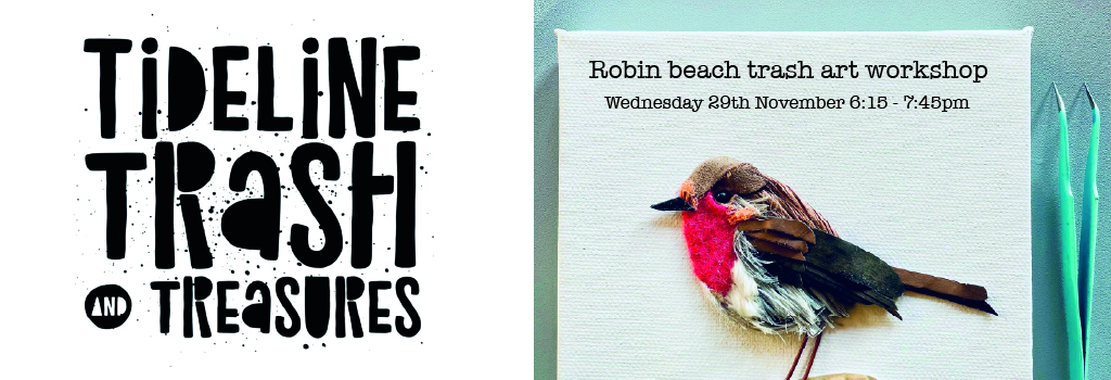 Robin beach trash art workshop