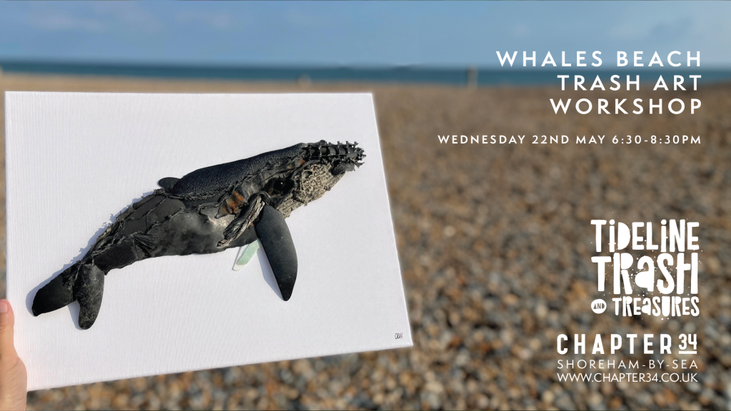 Whales beach trash art workshop