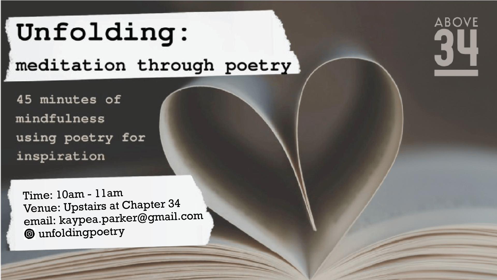 Unfolding Poetry - 45 minutes of mindfulness using poetry as inspiration