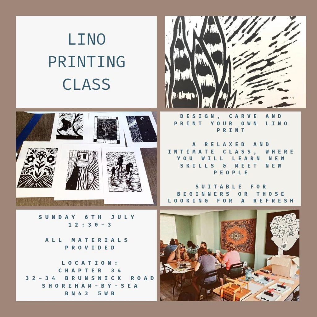 Lino Printing with Moonlit Worthing